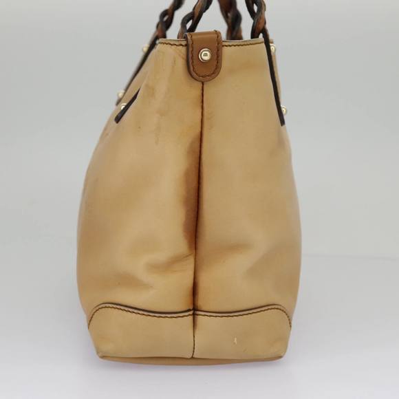 GUCCI Hand Bag Leather Beige Gold 269878 Auth 97401 - Picture 3 of 16